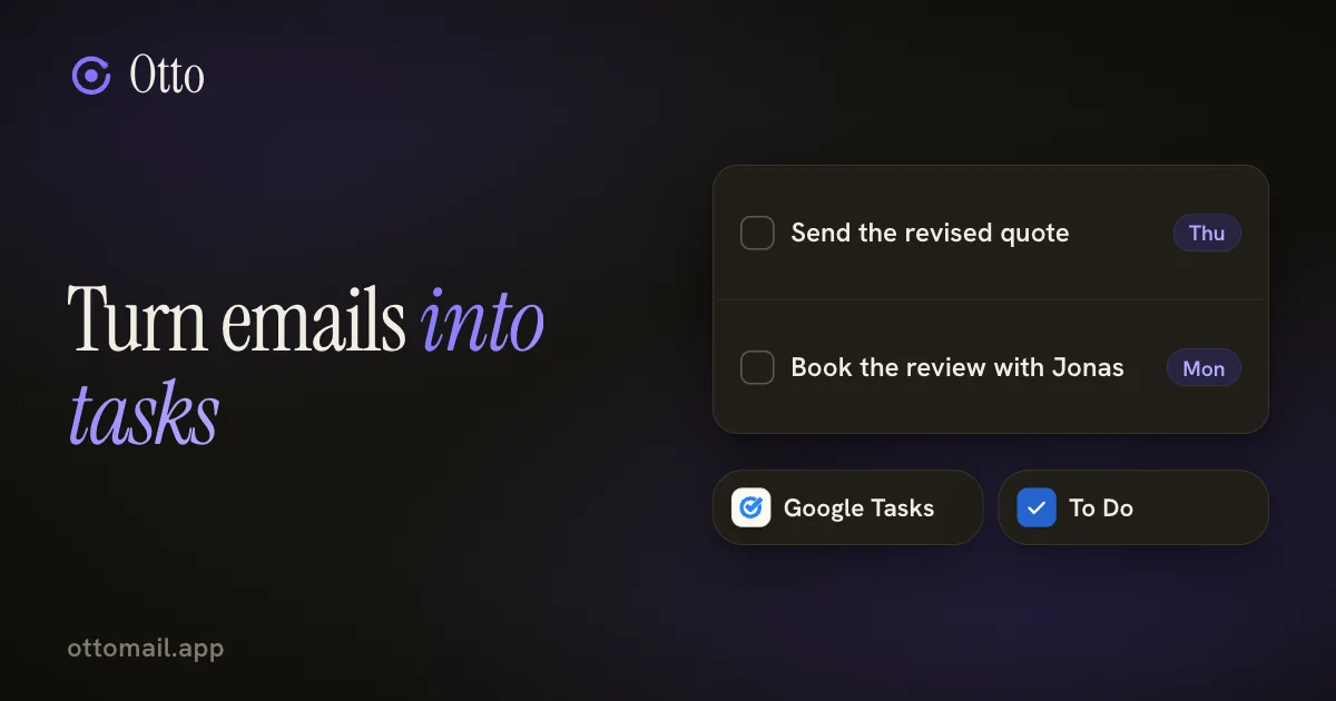 Otto Mail: Turn emails into tasks